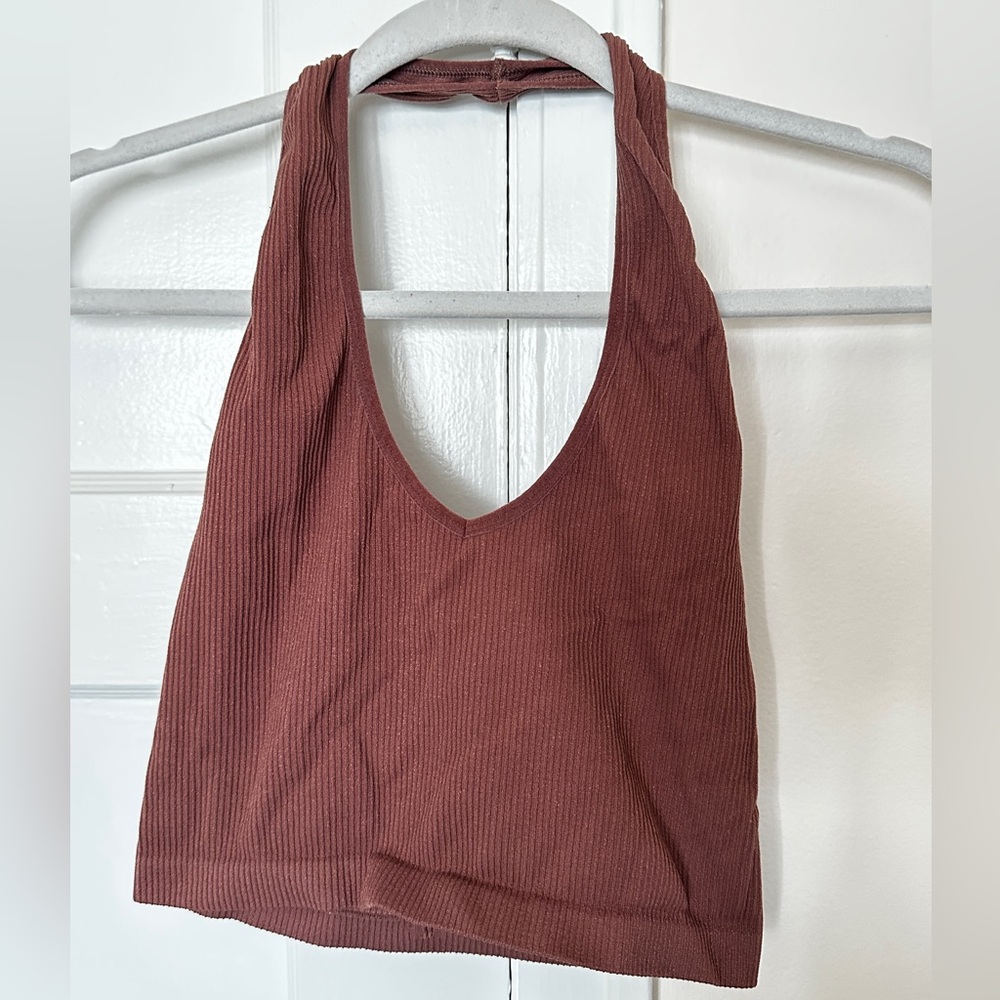 Sunday Best Ribbed Halter Top